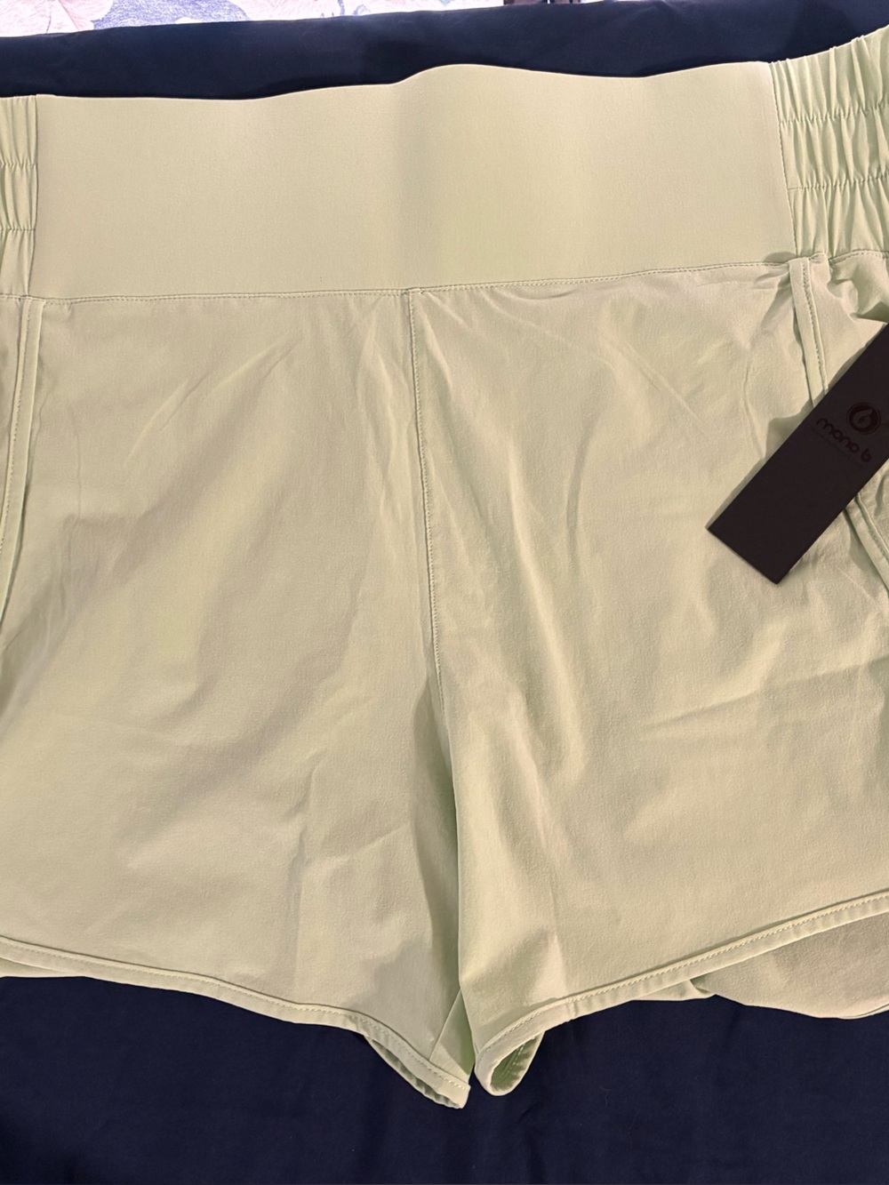 Mono B Light Mint High-Rise Athletic Bike Shorts